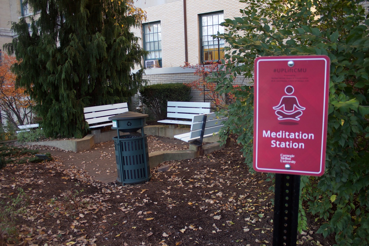 Games for Health involves a series of playful, strategically-placed “micro-intervention” signs throughout campus with the intention of sharing healthy tips and exercise and wellness activities. Image Credit(s): Michael Arnold Mages and Francis Carter